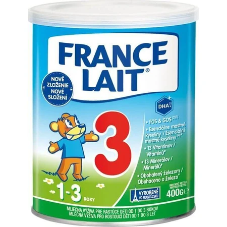 Франция Lait 3 Молочная смесь для детей раннего возраста от 1 до 3 лет 1×400 г, молочная смесь (1-3 года): цены и характеристики