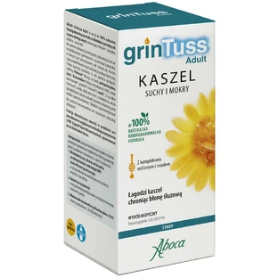 ГрінТусс Aboca GrinTuss Adult, сироп від сухого та вологого кашлю від 12 років, 180 г