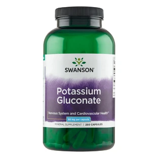 Swanson Potassium Gluconate, глюконат калия, 250 капсул