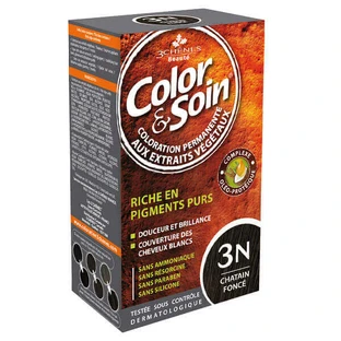 Краска для волос Color & Soin 3N, темно-каштановый, 135 мл