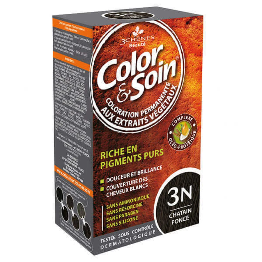 Краска для волос Color & Soin 3N, темно-каштановый, 135 мл: цены и характеристики