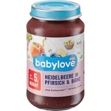 Пюре Babylove Чорниця з персиками та грушами ЕКО, 5+ місяців, 190 г
