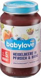 Пюре Babylove Черника с персиками и грушами ЭКО, 5+ месяцев, 190 г