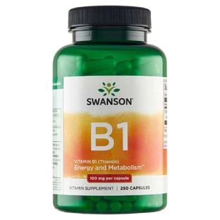 Swanson B1, тиамин 100 мг, 250 капсул