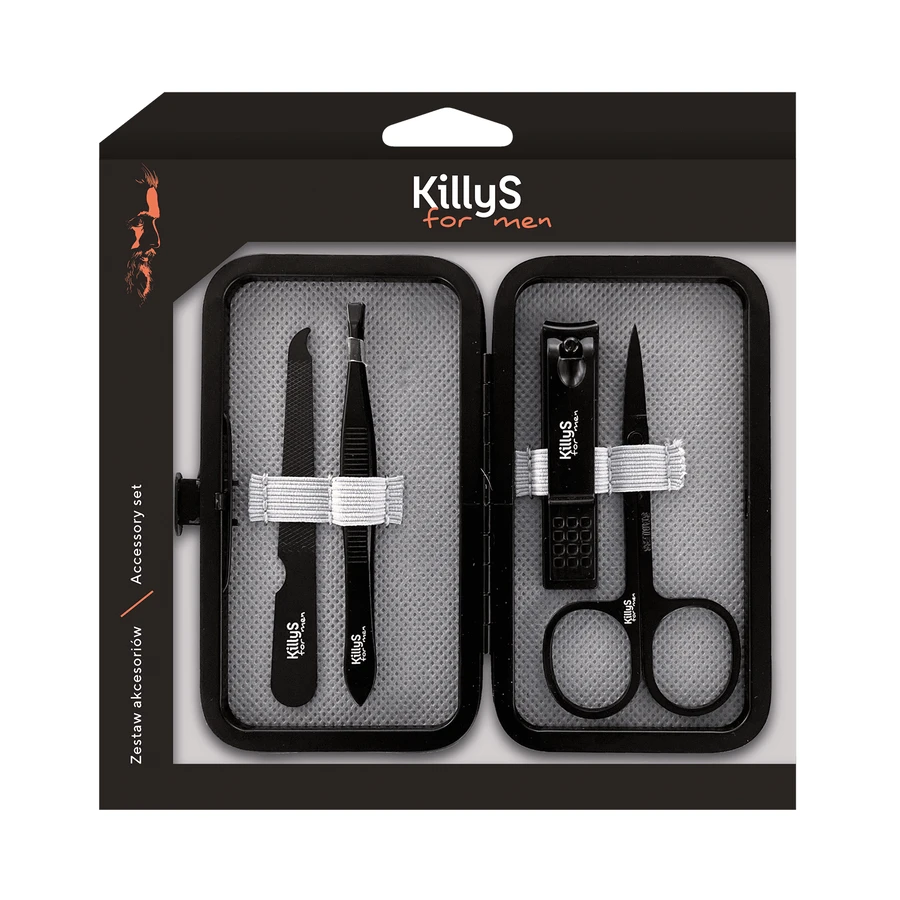 KillyS For Men Кусачки для нігтів + кусачки для нігтів + пилка для нігтів + лак для нігтів: ціни та характеристики