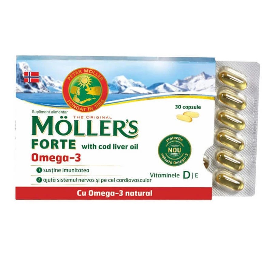 Омега 3 Moller's Forte, 30 капсул: цены и характеристики