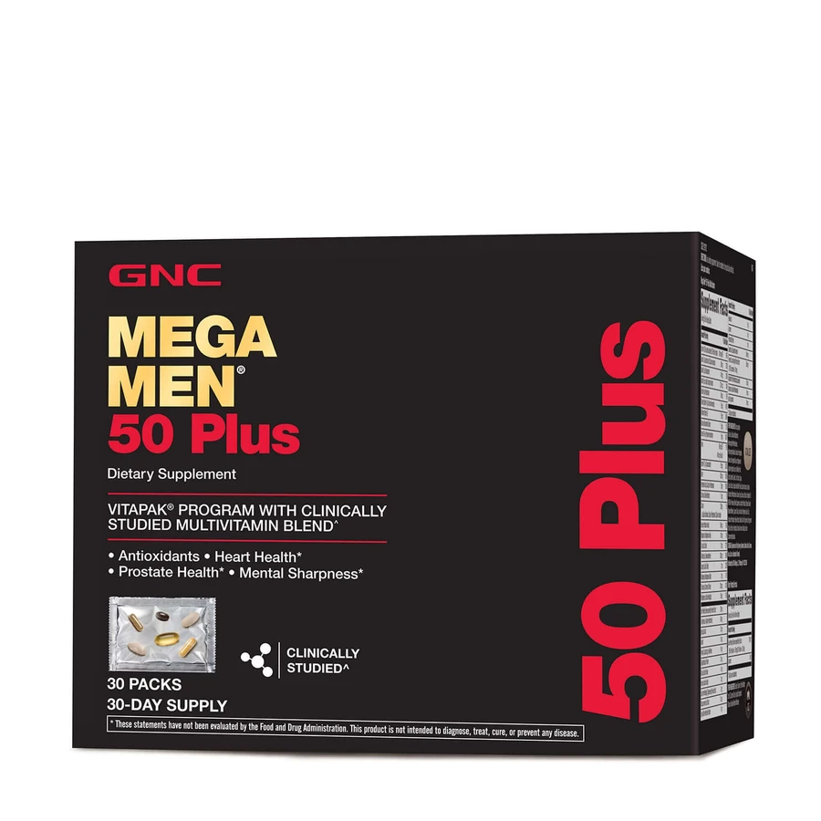 Gnc Mega Men 50 Plus Vitapak Programme, полівітамінний комплекс для чоловіків 50+, 30 пакетів: ціни та характеристики