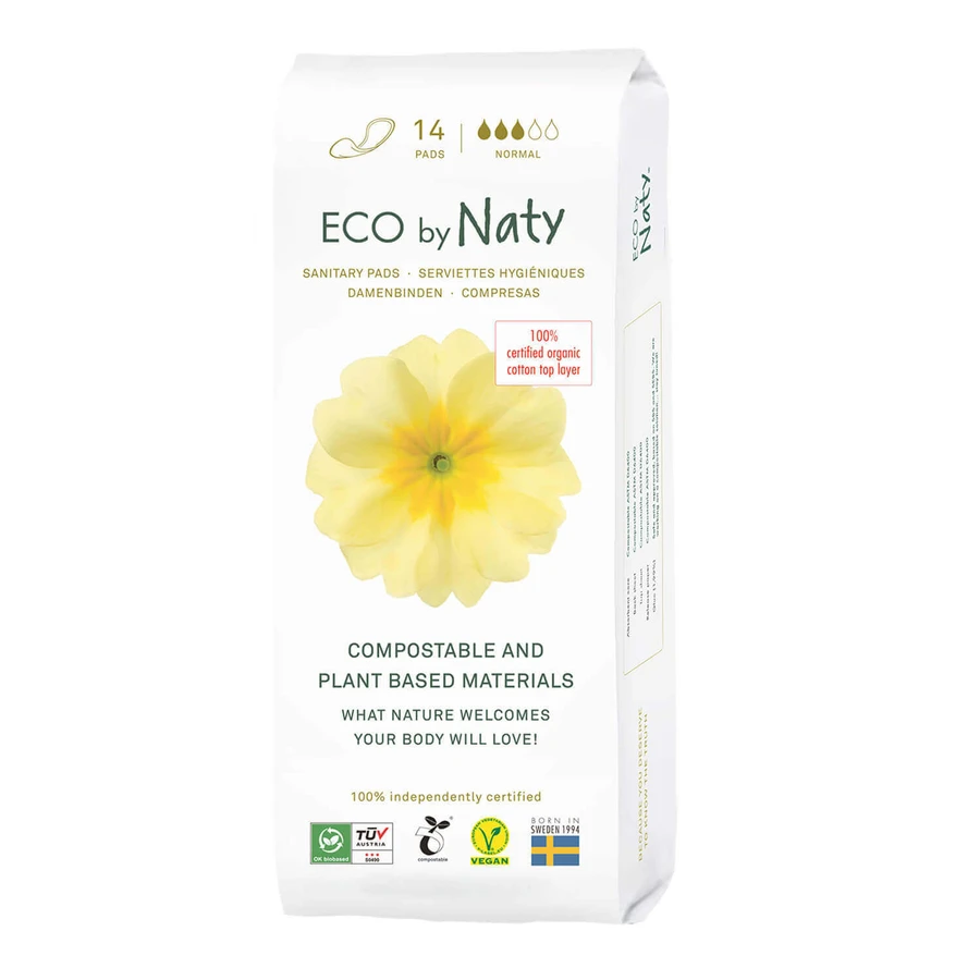 Eco By Naty, экологичные гигиенические полотенца, компостируемые, Normal, 14 шт.: цены и характеристики