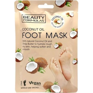 Beauty Formulas Маска для ног с кокосовым маслом 1×1 шт, маска для ног