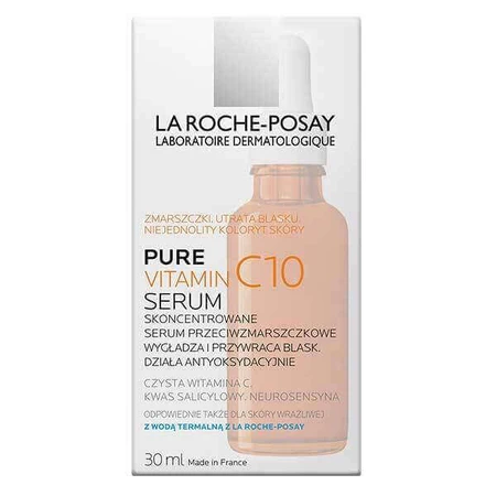 La Roche-Posay Pure Vitamin C12, концентрована сироватка проти зморшок з вітаміном С, для світлої шкіри, 30 мл: ціни та характеристики