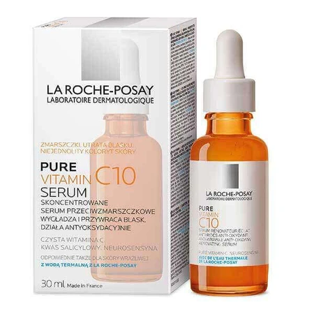 La Roche-Posay Pure Vitamin C12, концентрована сироватка проти зморшок з вітаміном С, для світлої шкіри, 30 мл: ціни та характеристики