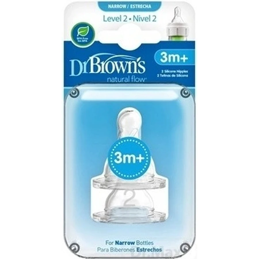 Dr.BROWN'S OPTIONS+ LEVEL 2 1×2, узкий, силиконовые соски 3м+: цены и характеристики
