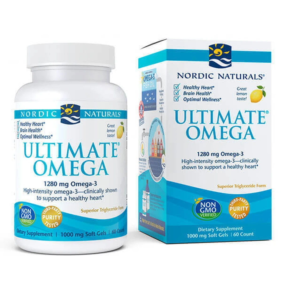 Nordic Naturals Ultimate Omega, лимонний смак, 60 капсул: ціни та характеристики