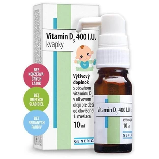 Витамин D3 400 ЕД Generica Vitamina D3 капли, 10 мл
