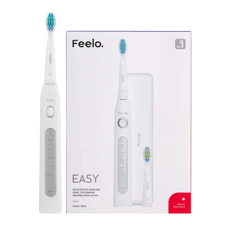 Feelo Easy, звукова зубна щітка з 8 щетинками, 1 шт.: ціни та характеристики