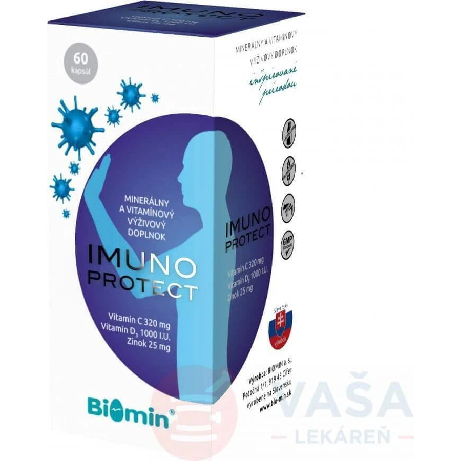 Biomin IMUNO PROTECT 1×60 cps, дієтична добавка: ціни та характеристики
