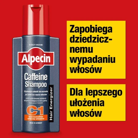 Alpecin C1 Caffeine, шампунь от выпадения волос, 250 мл: цены и характеристики