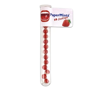 PaperMints Cool Caps, капсулы для свежего дыхания, без сахара, со вкусом клубники, 18 штук