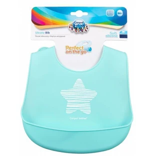 Canpol babies Силіконовий нагрудник з кишенькою Pastels Blue