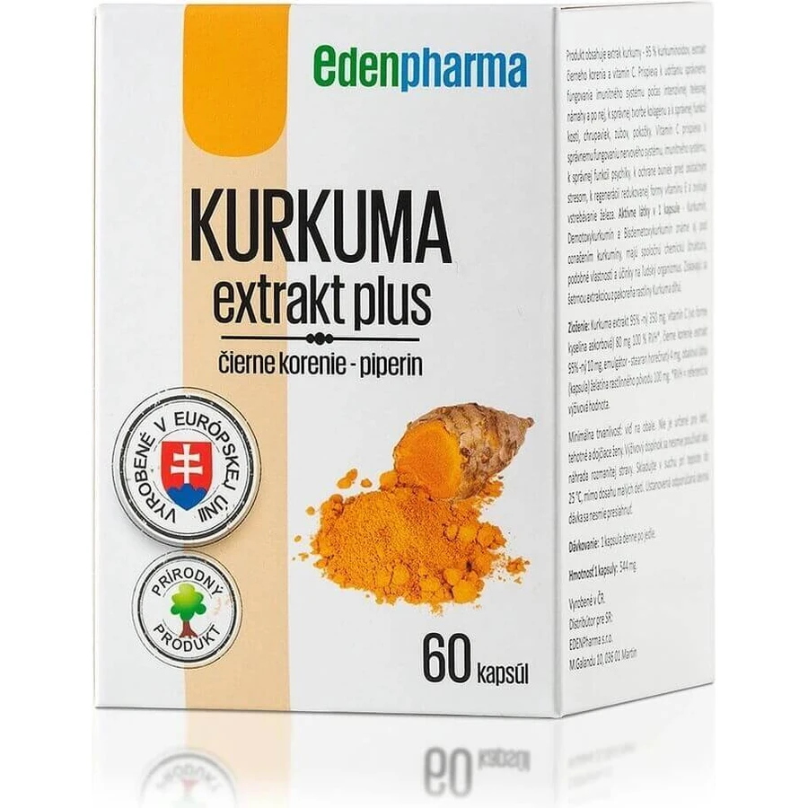 EDENPharma КУРКУМИ екстракт плюс 1×60 капсул, дієтична добавка: ціни та характеристики
