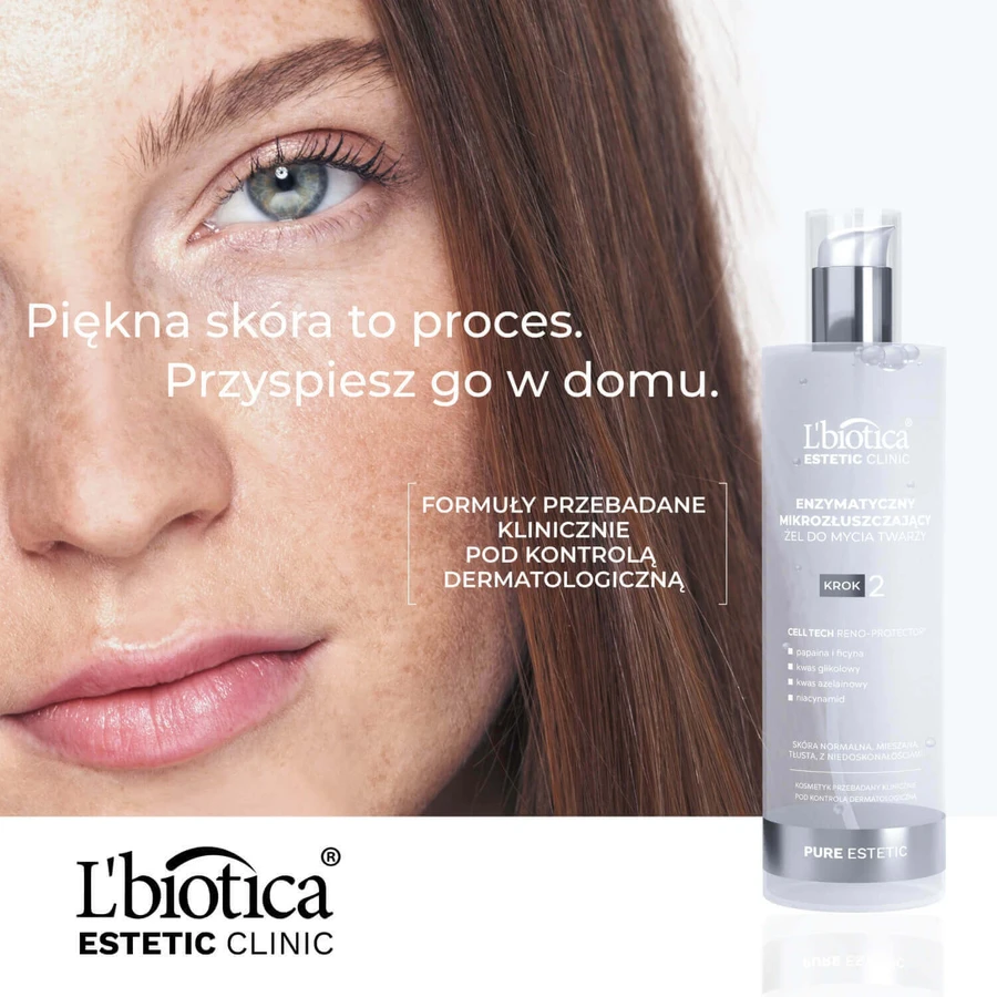 Парфумована вода L'Biotica Estetic Clinic Pure, ферментна мікророзчинна парфумована вода, 200 мл + очищувальний та розширювальний міцелярний лосьйон, 50 мл безкоштовно: ціни та характеристики