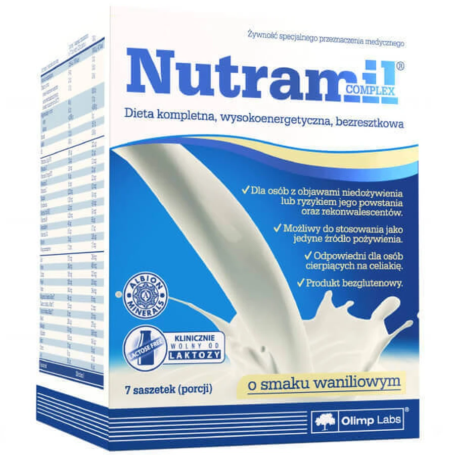 Olimp Nutramil Complex, зі смаком ванілі, 72 г х 7 пакетиків: ціни та характеристики