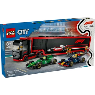 Вантажівка F1 з болідами F1 RB20 і AMR24 City, 60445, + 8 років, Lego