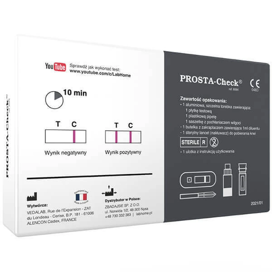 LabHome Prosta-Check, анализ крови на повышенный уровень ПСА, диагностика простаты, 1 штука: цены и характеристики