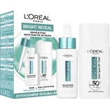 L'Oréal Paris Bright Reveal денний антиультрафіолетовий флюїд SPF 50+, 50 мл + сироватка Bright Reveal, проти темних плям з ніацинамідом, 30 мл