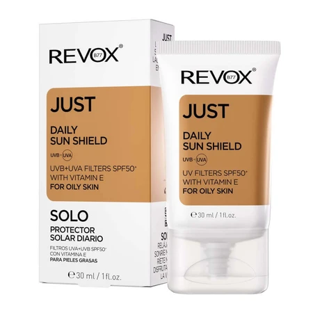 Сонцезахисний крем для жирної шкіри SPF 50+ Daily Sun Shield Just, 30 мл, Revox: ціни та характеристики