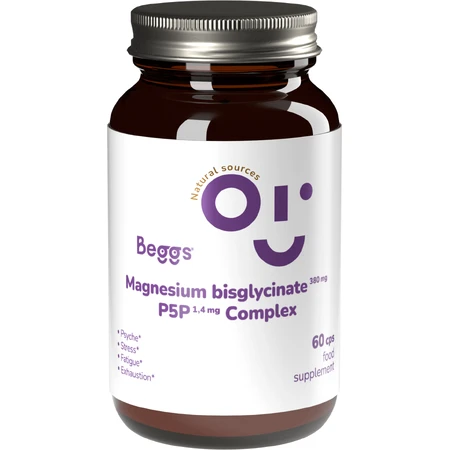 Beggs Магния бисглицинат 380 мг + P5P комплекс 1,4 мг 60 капсул: цены и характеристики