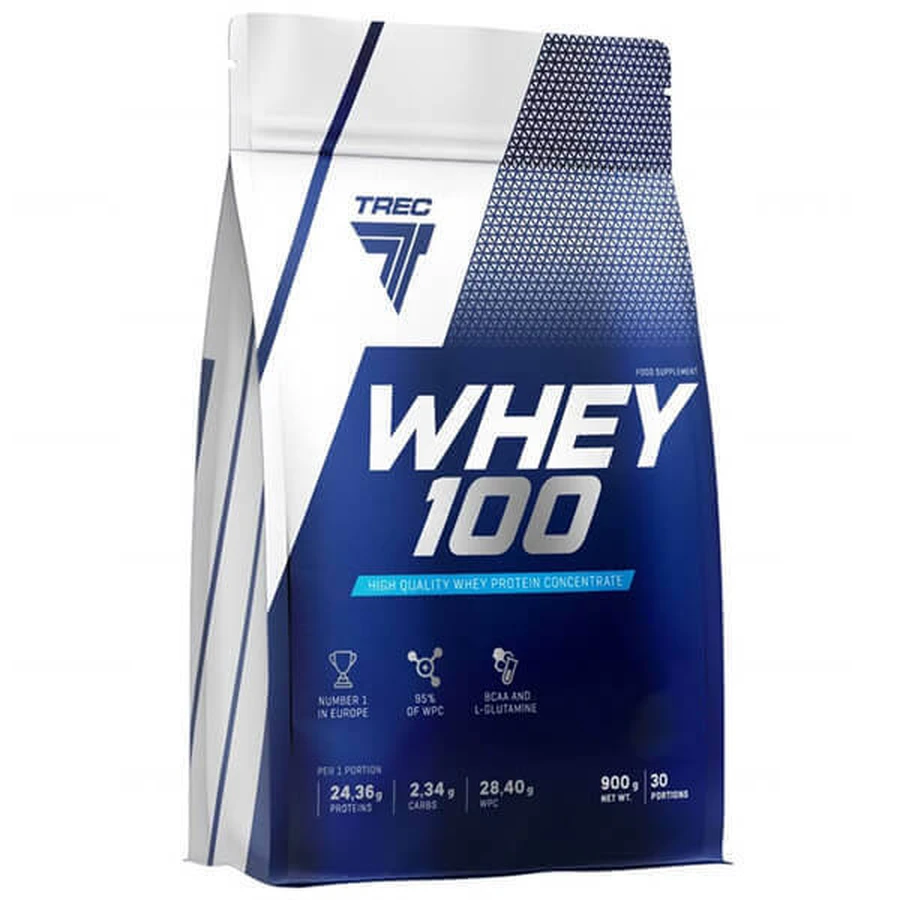 Trec Whey 100, ванильный вкус, 900 г: цены и характеристики