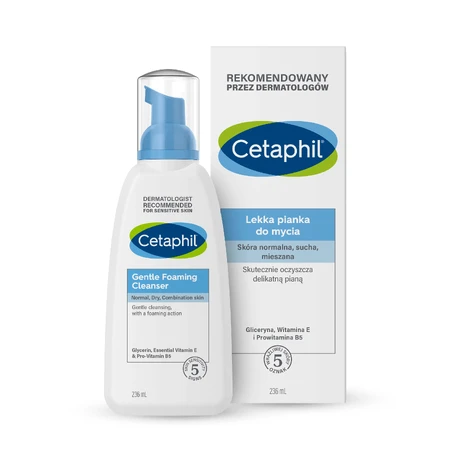 Cetaphil, пінка для вмивання обличчя легка, для нормальної, сухої та комбінованої шкіри, 236 мл ЗАБРУДНЕНА УПАКОВКА: ціни та характеристики