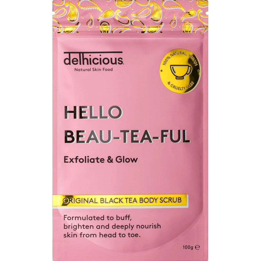Delhicious Black Tea Body Scrub Original 100 g: цены и характеристики