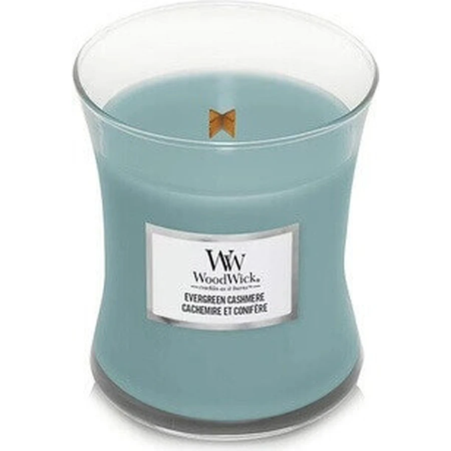 WoodWick Вічнозелений кашемір середня свічка 1×275 г, ароматична свічка: ціни та характеристики