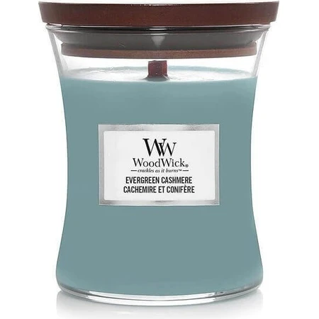 WoodWick Вічнозелений кашемір середня свічка 1×275 г, ароматична свічка: ціни та характеристики