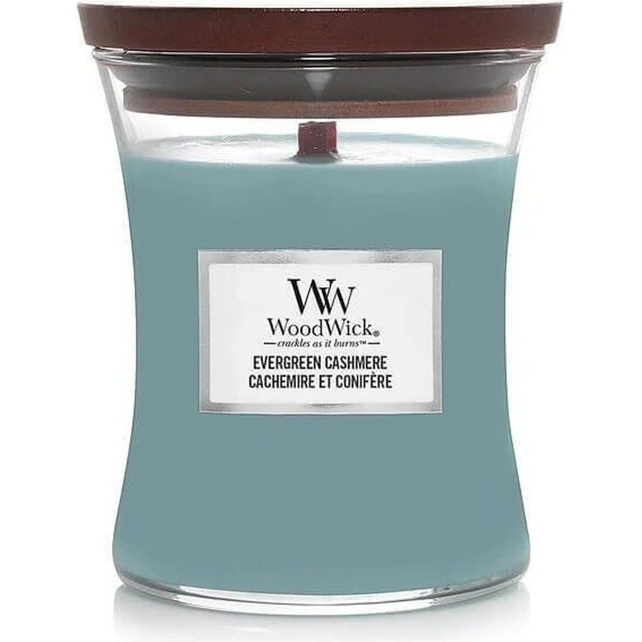 WoodWick Вічнозелений кашемір середня свічка 1×275 г, ароматична свічка: ціни та характеристики