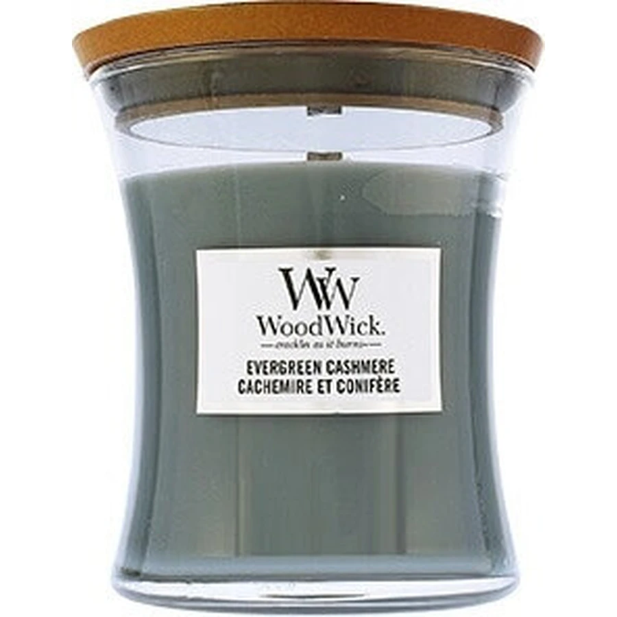 WoodWick Вічнозелений кашемір середня свічка 1×275 г, ароматична свічка: ціни та характеристики