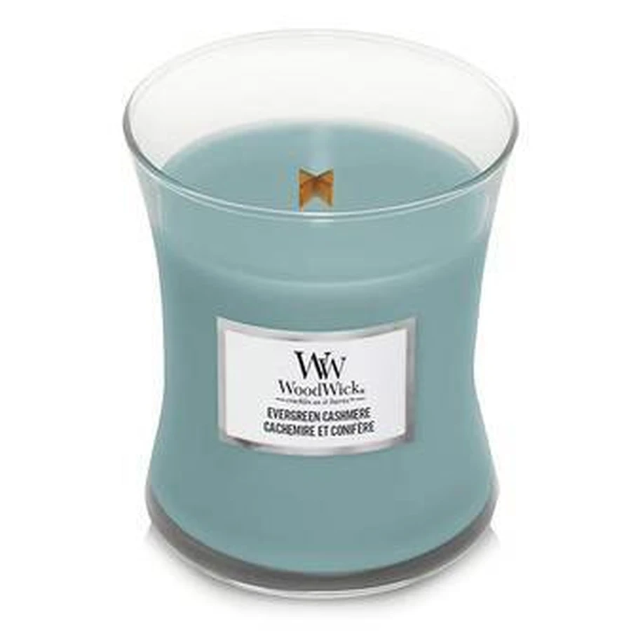 WoodWick Вічнозелений кашемір середня свічка 1×275 г, ароматична свічка: ціни та характеристики