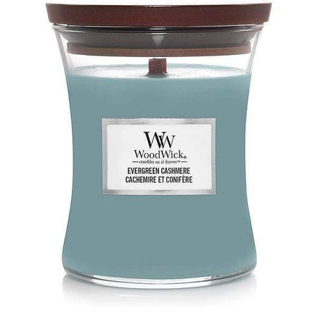 WoodWick Вічнозелений кашемір середня свічка 1×275 г, ароматична свічка: ціни та характеристики