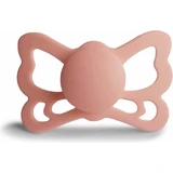 Пустышка FRIGG Butterfly анатомическая силиконовая Pretty in Peach, 0-6м 1×1 шт, силиконовая пустышка