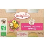Органическое пюре из яблок и манго, +4 месяца, 2 раза по 130 г, BabyBio