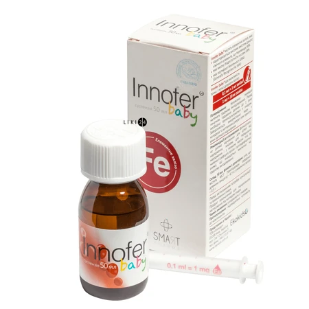 Innofer Baby функциональное детское питание для детей с рождения сусп. фл. 50 мл: цены и характеристики