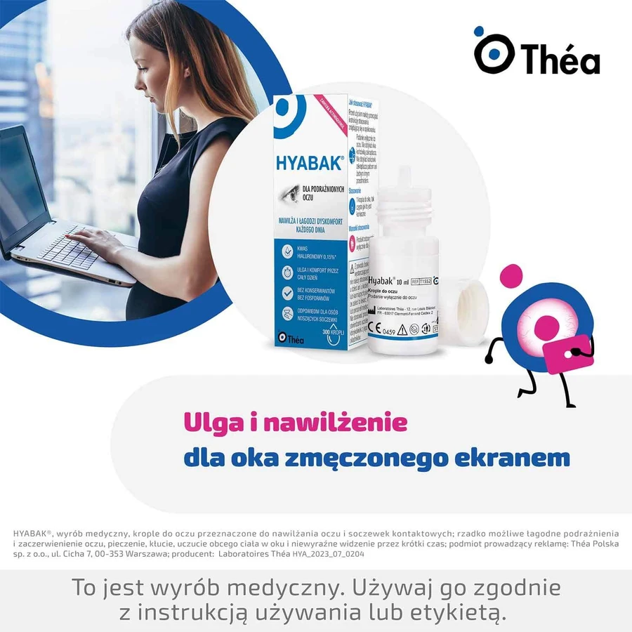 Глазные капли Thea Hyabak Eye Treatment, увлажняющие, 10 мл: цены и характеристики