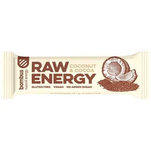 Энергетический батончик Raw Energy с кокосом и какао, 50 г, Bombus
