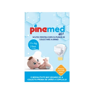 Детские подгузники Pinemed с мешком для сбора мочи, +11 кг, 2 штуки