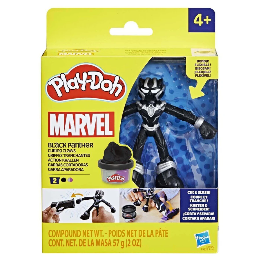 Черная пантера Marvel гибкая фигурка с аксессуарами, 10 см, +4 года, Play Doh: цены и характеристики