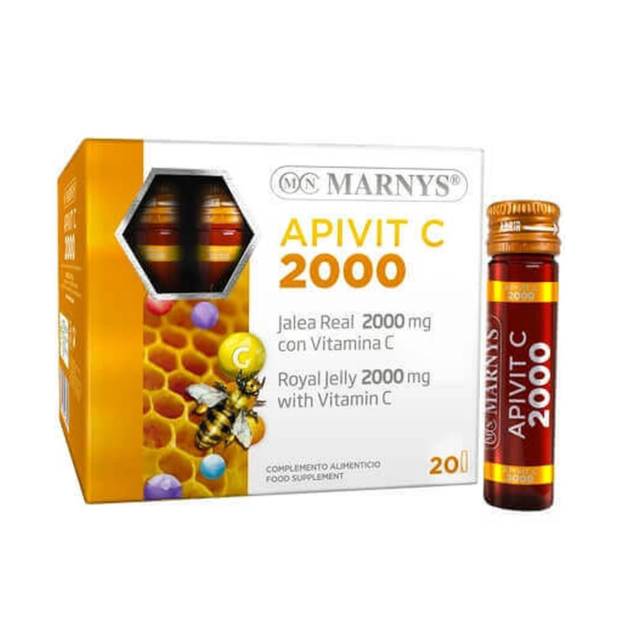 APIVIT C 2000 Matc Ліпіди + вітамін С Енергія, імунітет, зниження втоми 20 флаконів: ціни та характеристики