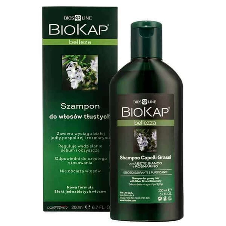 Biokap Bellezza, шампунь для жирного волосся, 200 мл: ціни та характеристики