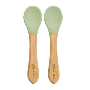 Набор бамбуковых ложек, 6 месяцев+, Raw Green, Appekids